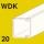 WDK trunking, trunking depth 20 mm