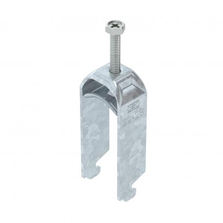 Clamp clip 2056 N-foot, 2-fold, metal pressure sleeve, FT 22 | 28 | 3