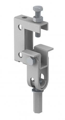 Screw-in beam clamp, with hinge