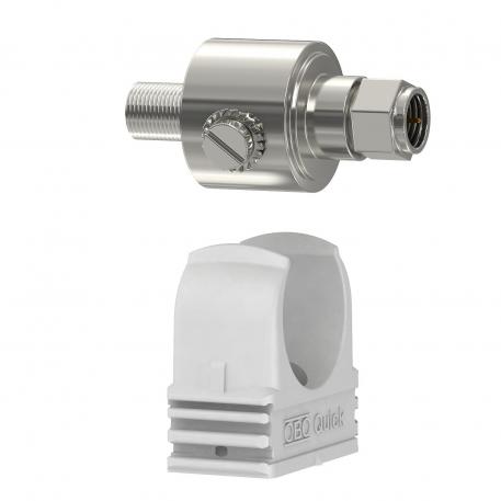 Coaxial protection device for F connection: female/female