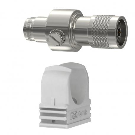 Coaxial protection device for N connection: male/female