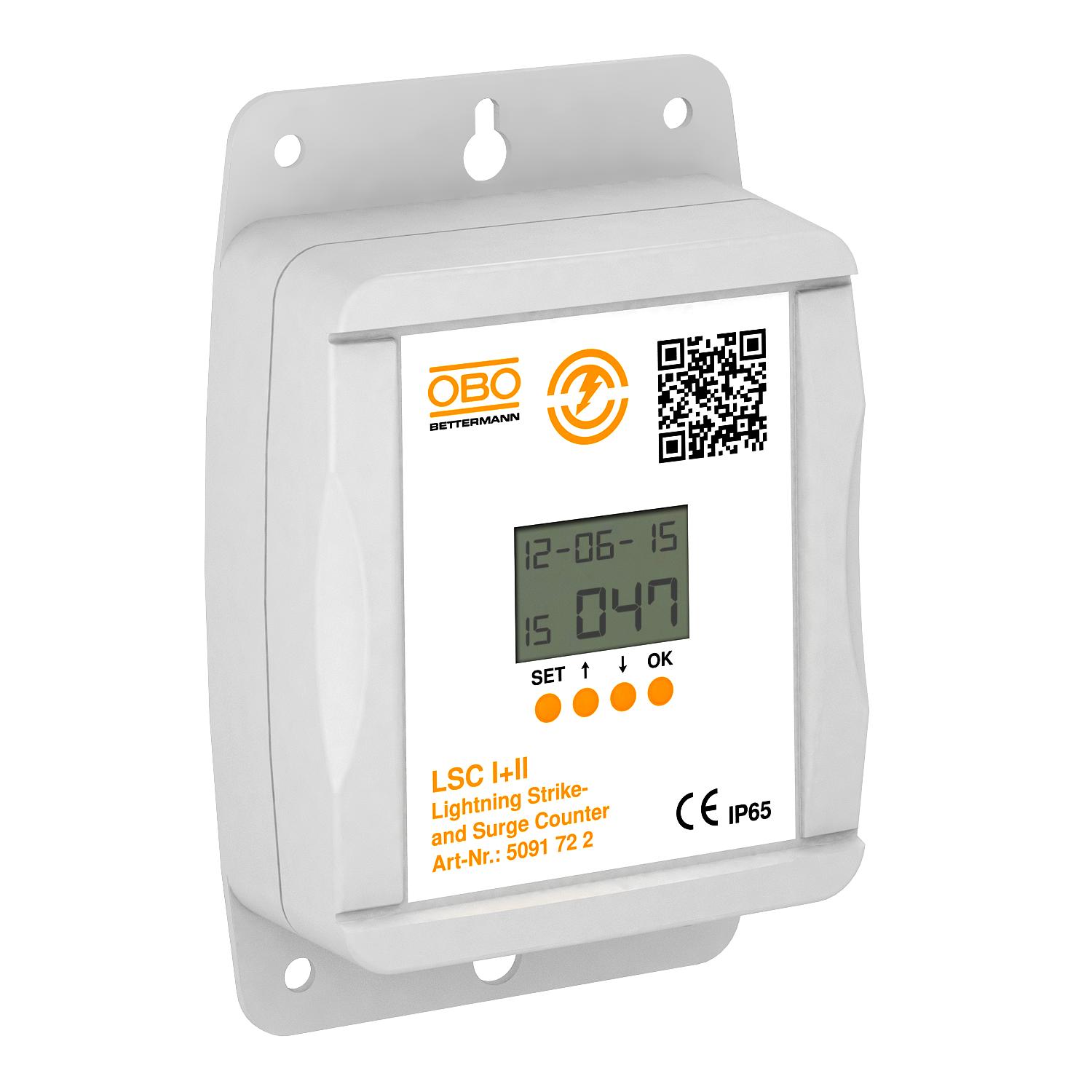 Lightning strike and surge counter OBO