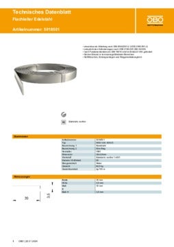 Stainless steel flat conductor | OBO